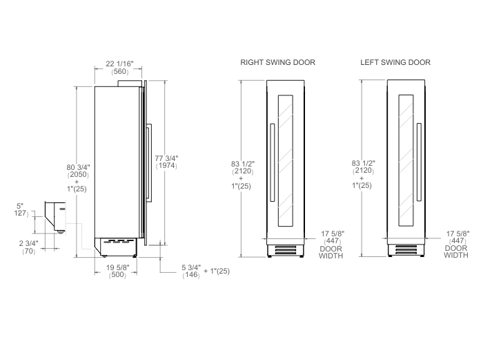 18 Built-in Wine Cellar Column | Bertazzoni